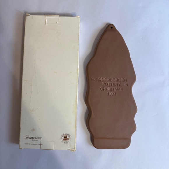 Longaberger Pottery Vintage Christmas Cookie Molds St Nick Kriss Kringle Set - Picture 9 of 14